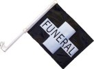Black Funeral Car Flag
