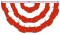 Red/White Pleated Fan