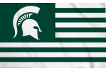 [Michigan State University S Flag]