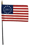 America 250 Betsy Ross Logo Desk Flag