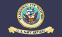 [Navy Retired Flag w/White Banner]