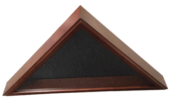 Wood Triangle Flag Case with Cherry Finish for 5x9.5' flag