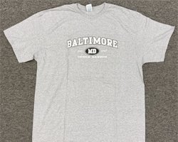 Baltimore Inner Harbor Gray Tee Shirt