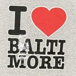 I Luv Baltimore Gray Tee Shirt