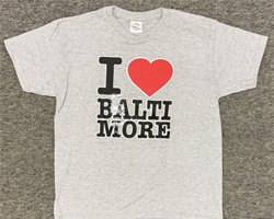 I Luv Baltimore Gray Tee Shirt