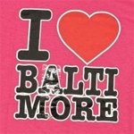 I Luv Baltimore Hot Pink Tee Shirt