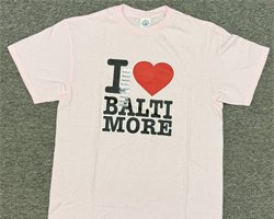 I Luv Baltimore Pink Tee Shirt