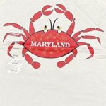 Crab Maryland White Strap Tee Shirt