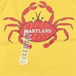 Crab Maryland Yellow Strap Tee Shirt