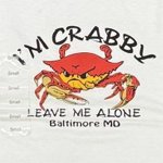 I'm Crabby White Strap Tee Shirt