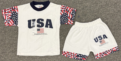 USA DC Shorts and Tee Shirt Set