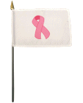 Pink Ribbon Desk Flag